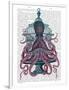 Pink Octopus in Cage-Fab Funky-Framed Premium Giclee Print