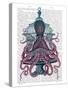 Pink Octopus in Cage-Fab Funky-Stretched Canvas