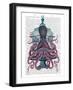 Pink Octopus in Cage-Fab Funky-Framed Art Print