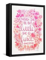 Pink Ombre Little Fierce-Cat Coquillette-Framed Stretched Canvas