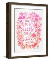 Pink Ombre Little Fierce-Cat Coquillette-Framed Art Print