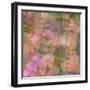 Pink, orange and green floral montage abstract.-Jaynes Gallery-Framed Photographic Print