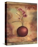 Pink Orchid in Vase I-Louise Montillio-Stretched Canvas