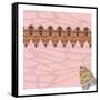 Pink Pacha in Line-Belen Mena-Framed Stretched Canvas