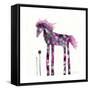 Pink Painted Pony-Wyanne-Framed Stretched Canvas