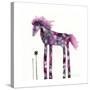 Pink Painted Pony-Wyanne-Stretched Canvas