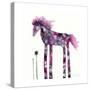 Pink Painted Pony-Wyanne-Stretched Canvas