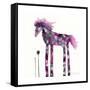 Pink Painted Pony-Wyanne-Framed Stretched Canvas