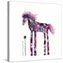 Pink Painted Pony-Wyanne-Stretched Canvas