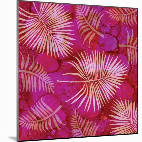 Pink Palm Fronds Pattern-Bee Sturgis-Mounted Art Print