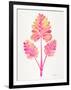 Pink Palm Leaf Trifecta-Cat Coquillette-Framed Art Print