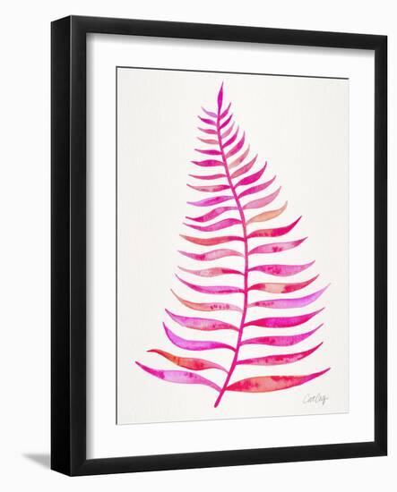 Pink Palm Leaf-Cat Coquillette-Framed Giclee Print