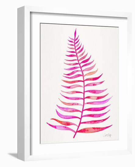 Pink Palm Leaf-Cat Coquillette-Framed Giclee Print