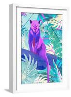 Pink Panther in the neon jungle-Sarah Manovski-Framed Giclee Print