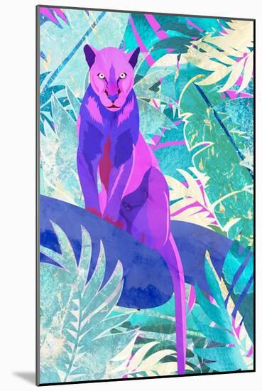 Pink Panther in the neon jungle-Sarah Manovski-Mounted Giclee Print
