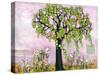 Pink Paradise Tree-Blenda Tyvoll-Stretched Canvas