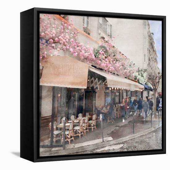 Pink Paris 2-RileyB-Framed Stretched Canvas