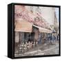 Pink Paris 2-RileyB-Framed Stretched Canvas