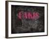 Pink Paris Map-Jace Grey-Framed Art Print