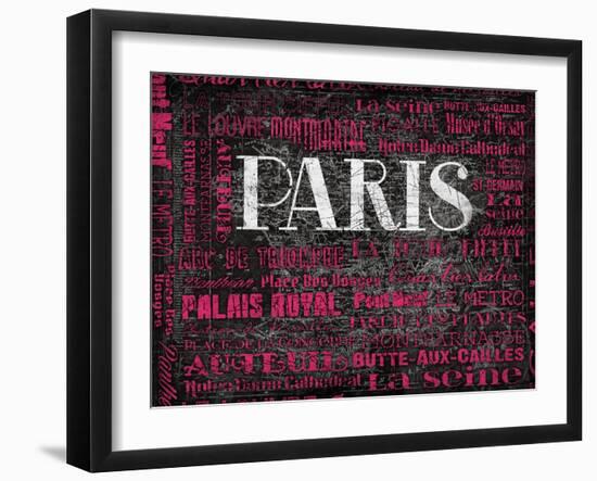 Pink Paris Type-Jace Grey-Framed Art Print