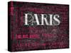 Pink Paris Type-Jace Grey-Stretched Canvas