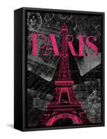 Pink Paris-Jace Grey-Framed Stretched Canvas
