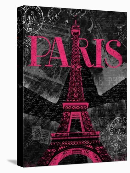 Pink Paris-Jace Grey-Stretched Canvas