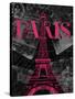 Pink Paris-Jace Grey-Stretched Canvas