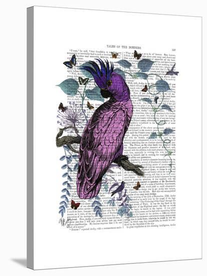 Pink Parrot-Fab Funky-Stretched Canvas