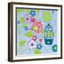 Pink Patterned Bird-Sandra Smith-Framed Art Print