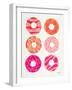 Pink Peach Donuts-Cat Coquillette-Framed Art Print