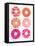 Pink Peach Donuts-Cat Coquillette-Framed Stretched Canvas