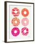 Pink Peach Donuts-Cat Coquillette-Framed Giclee Print