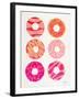 Pink Peach Donuts-Cat Coquillette-Framed Giclee Print