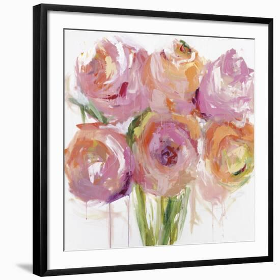 Pink Peonies-Emma Bell-Framed Giclee Print