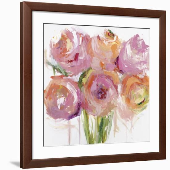 Pink Peonies-Emma Bell-Framed Giclee Print