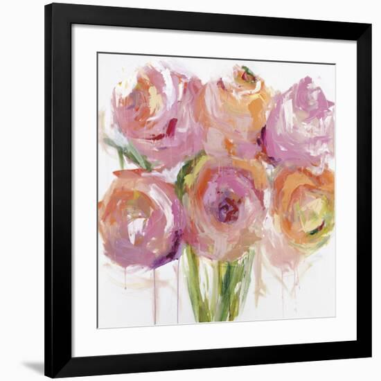 Pink Peonies-Emma Bell-Framed Giclee Print