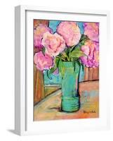 Pink Peonies-Blenda Tyvoll-Framed Art Print