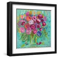 Pink Peonies-Farida Zaman-Framed Art Print