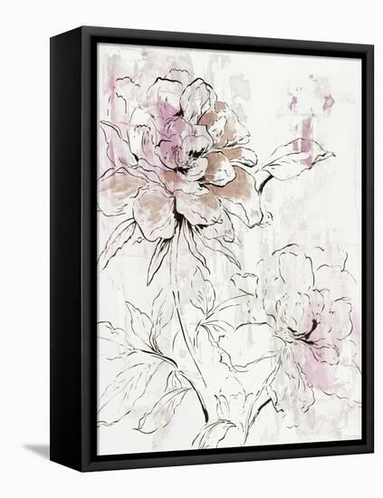 Pink Peony Blossom I-Asia Jensen-Framed Stretched Canvas