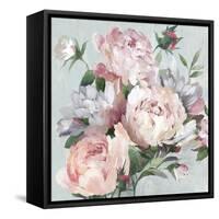 Pink Peony Garden-Asia Jensen-Framed Stretched Canvas