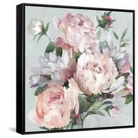 Pink Peony Garden-Asia Jensen-Framed Stretched Canvas