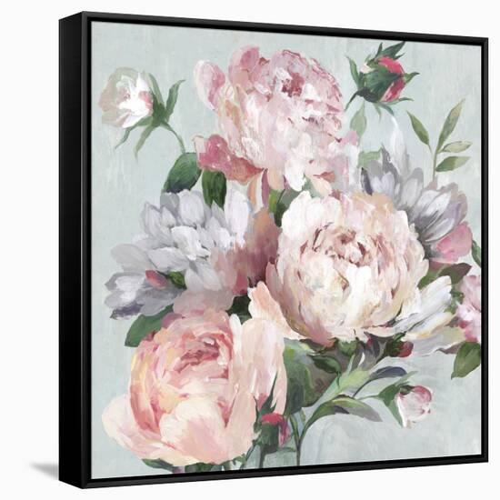 Pink Peony Garden-Asia Jensen-Framed Stretched Canvas