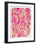 Pink Philodendron-Cat Coquillette-Framed Art Print