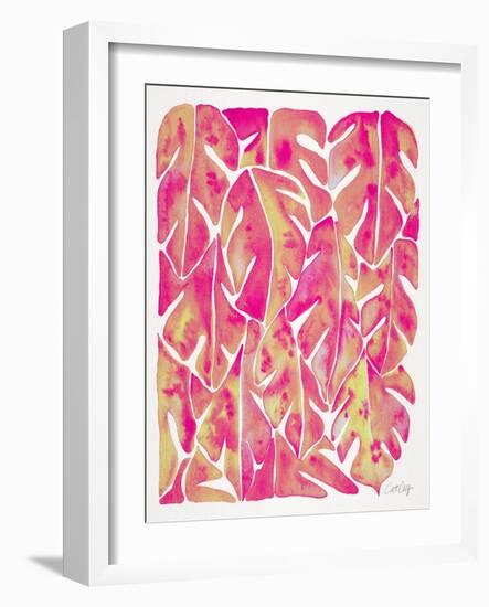 Pink Philodendron-Cat Coquillette-Framed Art Print