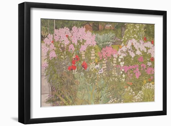 Pink Phlox in the Herbaceous Border-Linda Benton-Framed Giclee Print