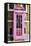 Pink Phone Booth - In the Style of Oil Painting-Philippe Hugonnard-Framed Stretched Canvas