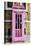Pink Phone Booth - In the Style of Oil Painting-Philippe Hugonnard-Stretched Canvas