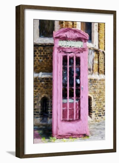 Pink Phone Booth - In the Style of Oil Painting-Philippe Hugonnard-Framed Giclee Print