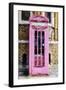 Pink Phone Booth - In the Style of Oil Painting-Philippe Hugonnard-Framed Giclee Print